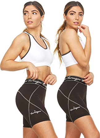 Thermajane Women's Compression Shorts Great for Workouts Volleyball, Biking, and Yoga Athletic Shorts