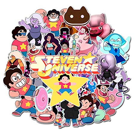 50pcs Steven Universe Fans Stickers for Laptop Water Bottle Luggage Snowboard Bicycle Skateboard Decal for Kids Teens Adult Waterproof Aesthetic Stickers