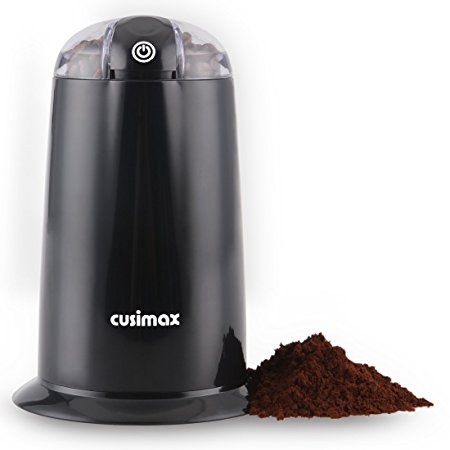 Cusimax 5-Cups-of-Coffee Coffee Grinder,Fresh-Grind Spice Grinder with Stainless Steel Blade,Black