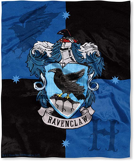 Harry Potter Ravenclaw House Crest Silk Touch Throw 50" x 60"- Choose from All 4 Houses