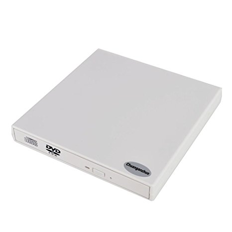 External Optical Drive USB 2.0 DVD/CD Player For Mac,Linux,Windows 2000/XP/Vista/7/8/10 Notebook PC Desktop Computer - White