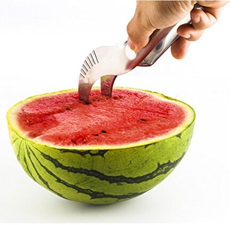 The #1 RATED Mibia Watermelon Slicer, No Mess, No Stress, Neat And Easy With Juicy Slices Of Melon, Fruit Slicer Multi-Purpose Stainless Steel, Smart Kitchen Gadget, Dishwasher Safe Kitchen Tool