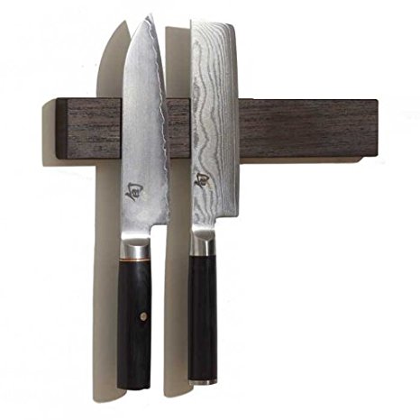 Wenge, Made in USA, M.O.C. Board 12 Inch Wood Magnetic Knife Holder or Magnetic Knife Strip