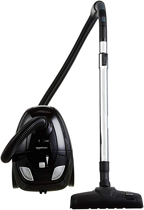 AmazonBasics Vacuum Cleaner with Power Suction, Low Sound, High Energy Efficiency and 2 Years Warranty (1.5L Reusable Dust Bag, Black)