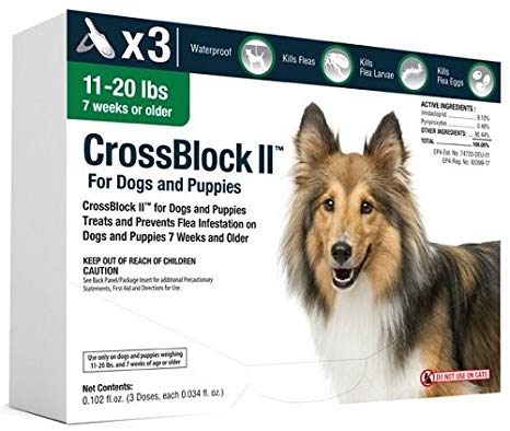 CrossBlock II Flea Preventative for Dogs 11-20 Lbs. (3-Pack)