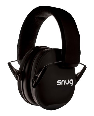 Snug Safe n Sound Kids Earmuffs / Hearing Protectors - Adjustable Headband Ear Defenders For Children and Adults (Black)