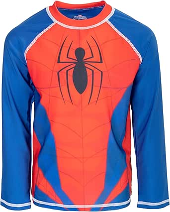 Marvel Avengers Spider-Man Captain America Hulk Thor Black Widow Black Panther Rash Guard Swim Shirt Toddler to Big Kid