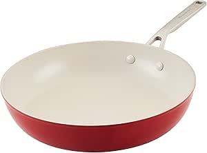 KitchenAid Hard Anodized Ceramic Hard Anodized Ceramic Nonstick Frying Pan, 12.25-Inch - Empire Red