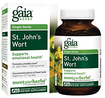 Gaia Herbs St. John's Wort, Vegan Liquid Capsules, 60 Count - Mood Support to Promote a Positive and Sunny Mood