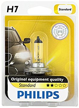 Philips H7 Standard Halogen Replacement Headlight Bulb, 1 Pack