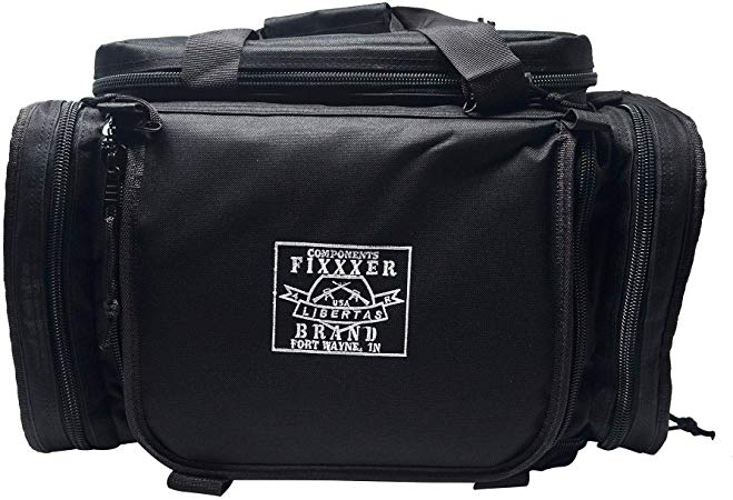 FIXXXER Ultimate Tactical Gun Range Bag, 9 Compartment, Black …