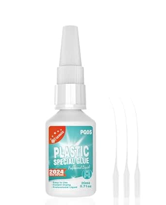 20g Plastic Glue - Ultra-Strong Adhesive for Plastic Models, Acrylic, DIY Crafts, Electronics, PVC, ABS, and More - Instant, Strong & Fast-Drying Glue for a Wide Range of Plastics & Crafts