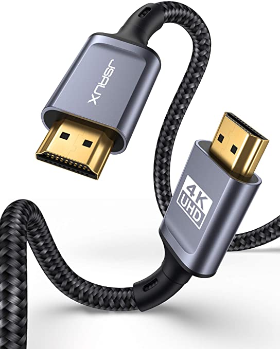 4K HDMI Cable, JSAUX 3M High Speed HDMI 2.0 Cable Ultral 18Gbps Lead Cord 4K@60Hz Support Video UHD 2160p, HD 1080p, 3D, Ethernet Compatible with Fire TV, Apple TV, PlayStation PS4 PS3 PC -Grey