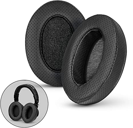 Brainwavz Replacement Memory Foam Earpads - Suitable for Many Other Large Over The Ear Headphones - AKG, HifiMan, ATH, Philips, Fostex (Perforated Black)