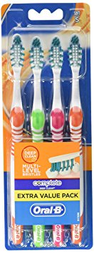 Oral-B 40 Soft Bristles Complete Deep Clean Toothbrush, 4 Count