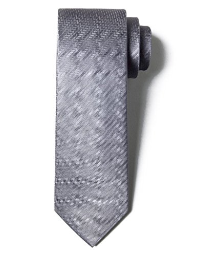Origin Ties Men's 100% Silk Solid Herringbone Skinny Tie