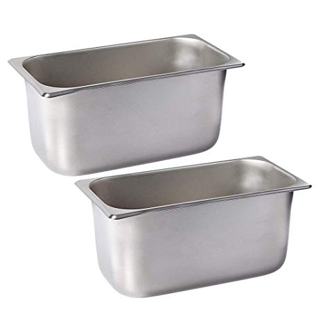 Winco 1/3 Size Pan 6" (NSF) (Set of 2)