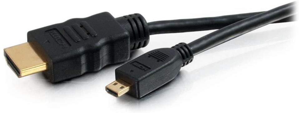 C2G 50615 4K UHD High Speed HDMI to Micro HDMI Cable (60Hz) with Ethernet for 4K Devices, Black (6 Feet, 1.82 Meters)