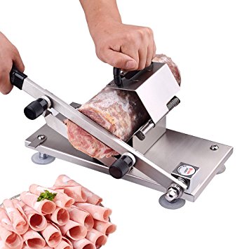 Unichart Manual Control ST001 Stainless Steel Frozen Meat Silcer Cutting Beef Mutton Vegetable Sheet Home Kitchen or Business Use