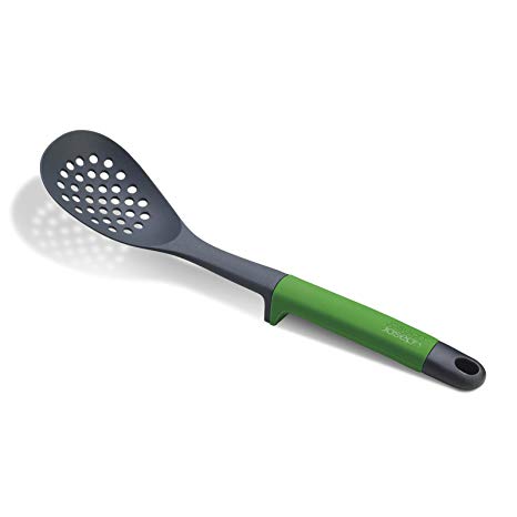 Joseph Joseph 10113 Elevate Slotted Spoon Nylon with Integrated Tool Rest Cooking Utensil Kitchen Tool Silicone Handle Dishwasher Safe, Green