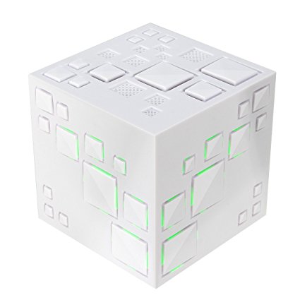 Portable Bluetooth Speakers,ELEGIANT Cube Wireless Speaker Stereo Magic Cube Music Player with Colorful LED Light Mini Speaker,Support TF Card FM Radio,for iPhone iPad,Home Outdoor Party Picnic White