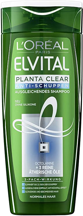 L 'Oréal Paris Elvital Planta Clear Anti-Dandruff Shampoo for Normal Hair, 250 ml (Pack of 6)