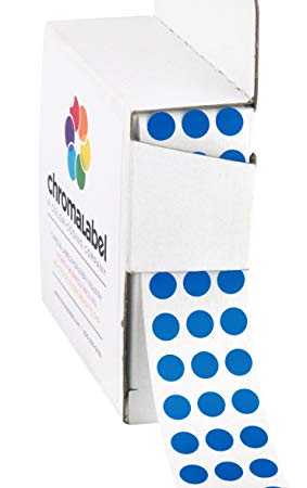 ChromaLabel 1/4 inch Color-Code Dot Labels | 1,000/Dispenser Box (Dark Blue)