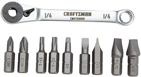 CRAFTSMAN Screwdriver Set, Ratcheting, Multi-bit 10-Piece (CMHT68008)