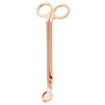 Dealglad Stainless Steel Candle Wick Oil Lamps Trim Trimmer Scissors Cutter Snuffers - Rose Gold