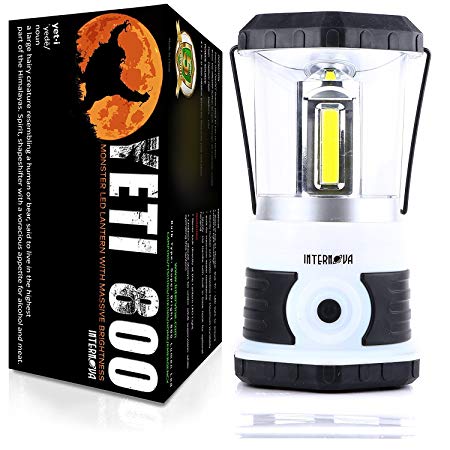 Internova Yeti 800 Monster LED Camping Lantern - Massive Brightness with Tri-Strip Lighting LED Lantern - Emergency - Backpacking - Hiking - Auto - Home - College