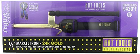Hot Tools HT1107 Mini Professional Marcel Curling Iron with Multi Heat Control, 1/2 Inches