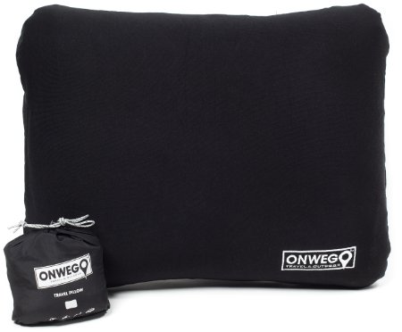 ONWEGO 'Soft-Top' Inflatable Backpacking, Camping, Travel Pillow - Ultralight, Compact, Portable, Easy Carry On - Car, Airplane, Bus, Train