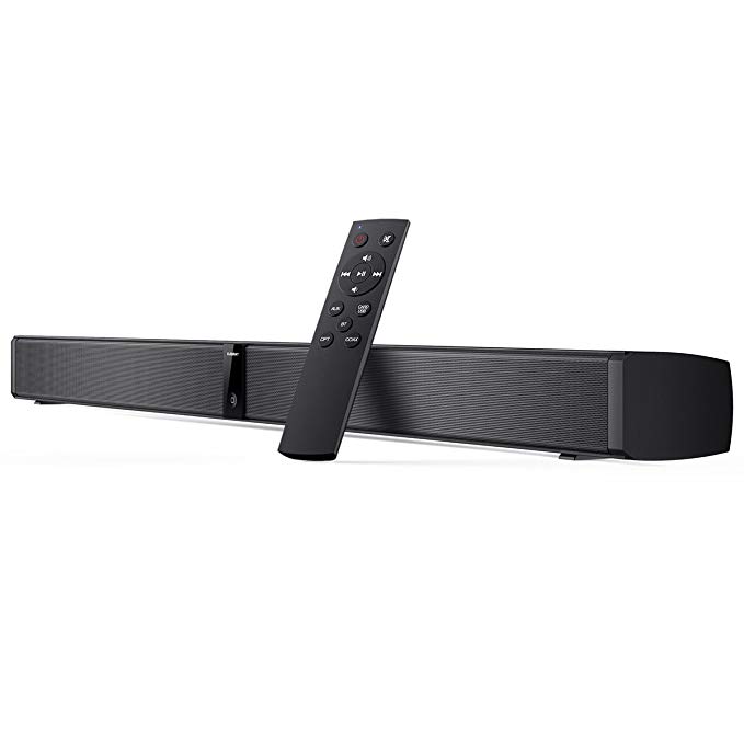 Sound Bar for TV, ELEGIANT 31 Inch Wired and Wireless Bluetooth Soundbar Home Theater Audio Speakers (Surround Sound, Enhanced Bass, Optical Cable, Remote Control Included, Wall Mountable) Black