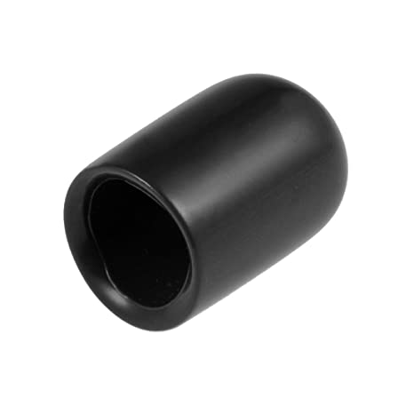 uxcell 20pcs Rubber End Caps 5/16"(8mm) ID Vinyl Round Tube Bolt Cap Cover Thread Protectors Black