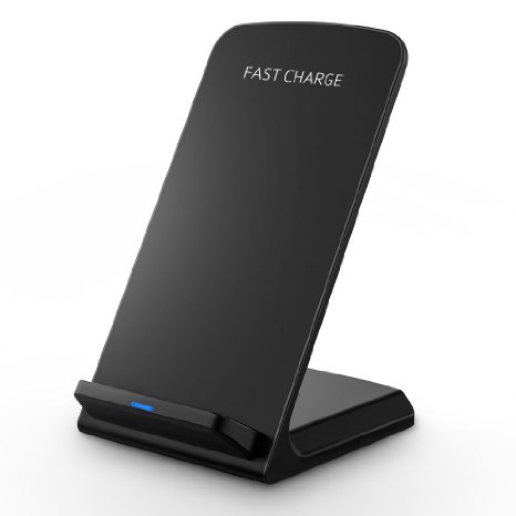 Seneo Fast Wireless Charger Quick Charge 2.0 Fast Charging QI Wireless Stand for Samsung Galaxy S7, Galaxy S7 Edge, Galaxy S6 Edge Plus, Galaxy Note 5, Compatible with all Standard Qi-enabled Devices