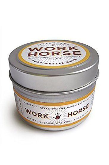 Work Horse Muscle Rub Balm With Healing Bentonite Clay and Essential Oils For Soothing Natural Muscle Relief