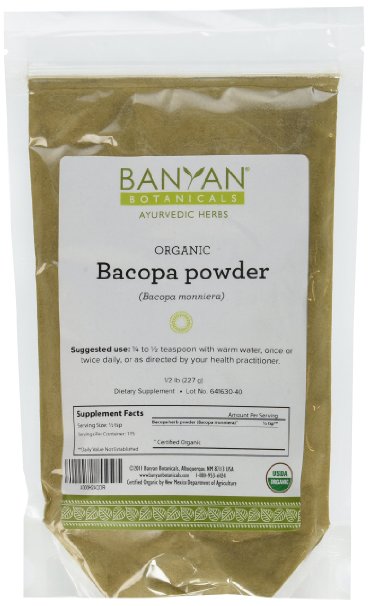 Banyan Botanicals Bacopa Powder - Certified Organic 12 Pound - Bacopa monnieri - Rejuvenative for the mind and nervous system