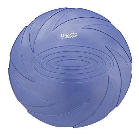 Dog Frisbee Disc Toy - For Small and Medium Dogs - Soft Natural Rubber For Safety - Best Color For Dogs To See - Aerodynamic Design For Outdoor Flight