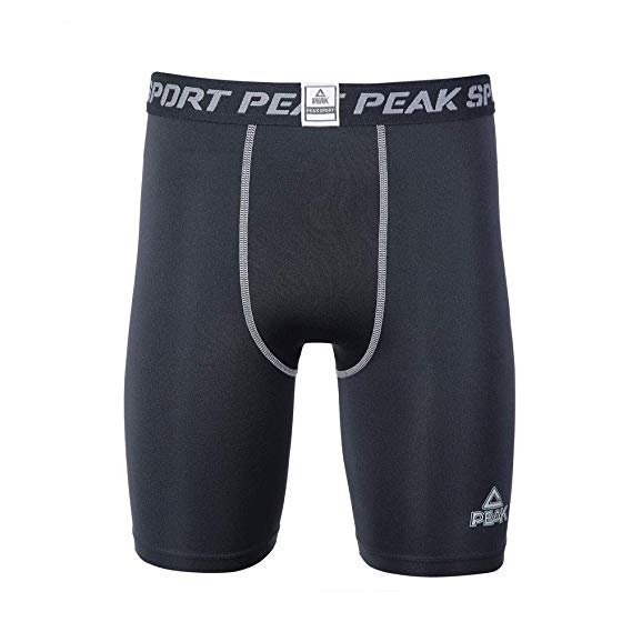 PEAK Men's Compression Shorts Quick Dry Workout Sports Fitness Running Training Shorts