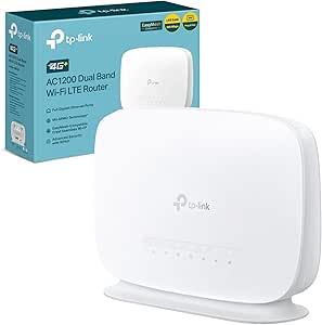 TP-Link Cat6 Gigabit 4G Router with Sim Slot Unlocked, 1200Mbps TP Link 4G Router with sim slot Unlocked, 4G Mobile Router with Nano Sim 5Ghz Dual Band, MU-MIMO technology, Easy Setup (Archer MR505)