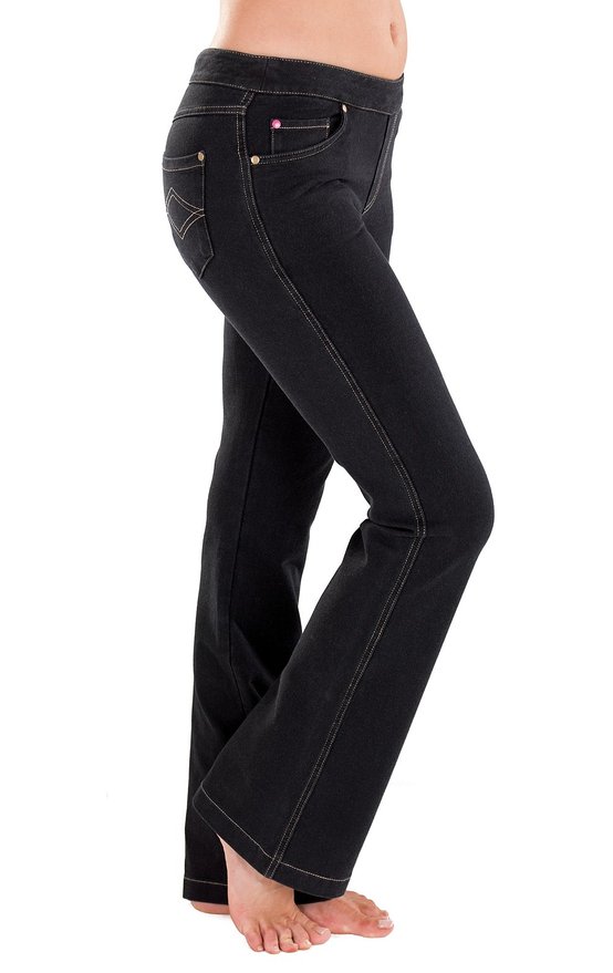 PajamaJeans - Bootcut Black Stretch Knit Denim Jeans for Women