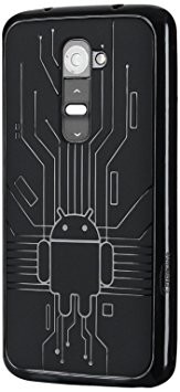 LG G2 Case, Cruzerlite Bugdroid Circuit TPU Case for the LG G2 - Retail Packaging - Black