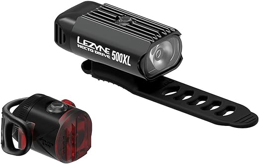 Lezyne Hecto Drive 500XL / Femto Drive Pair LED Cycle Lights USB rechargeable - Black