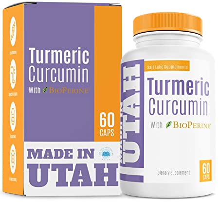 Turmeric Curcumin with Bioperine - Best Absorption and Bioavailability, Anti-Inflammatory and Natural Antioxidant with 95% Curcuminoids for Joint Pain Relief - 60 Capsules