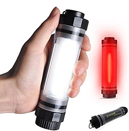 SunJack LightStick - Waterproof LED FlashLight with Rechargeable Battery and Powerbank - Vertical Grip for Camping, Emergency, Tactical Use