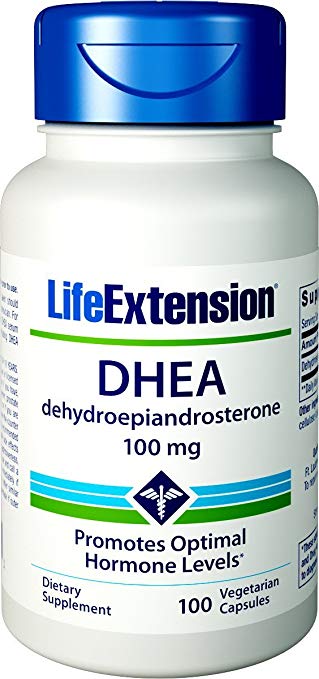 Life Extension Dhea 100 mg V-Capsules, 100 Count