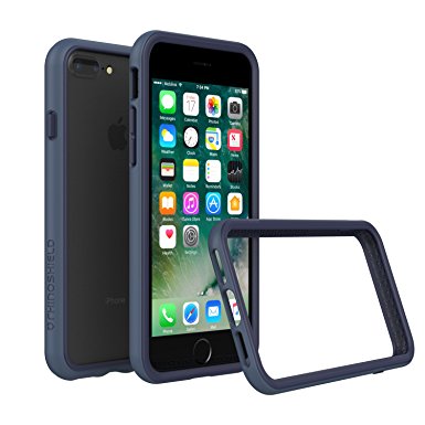 iPhone 7 Plus Case - RhinoShield [CrashGuard] Bumper [11 Ft Drop Tested] No Bulk [ShockSpread Technology] Thin Lightweight Protection - Slim Rugged Cover [Dark Blue]