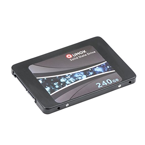 QUMOX Internal SSD Solid State Drive SATAIII 2.5-Inch 7mm Read:500MB/s Write:370MB/s (240GB)