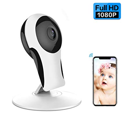 1080P Security Camera,ANBAHOME WiFi Camera Wireless IP Cam for Home Surveillance Pet and Baby Monitor with Night Vision Two Way Audio Support 128G SD Card