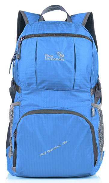 Outlander Big Packable Handy Lightweight Travel Backpack Daypack-Blue